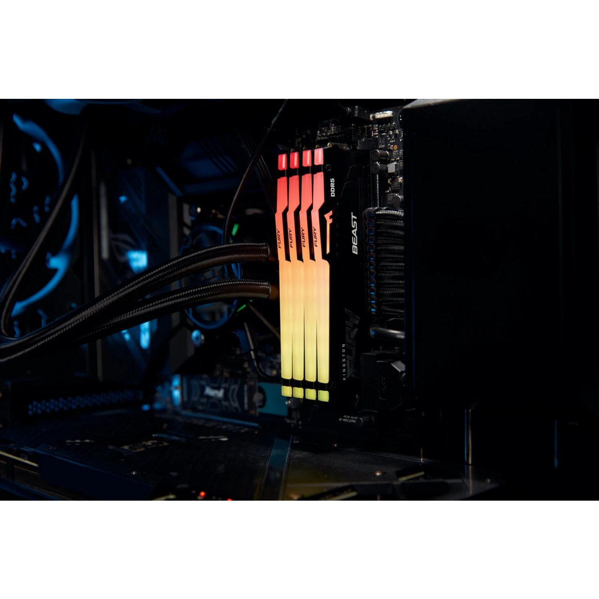 Оперативная память 16GB DDR5 6000MHz Kingston Fury Beast RGB (KF560C36BBEAK2-16) (2x8GB KIT) - фото 4