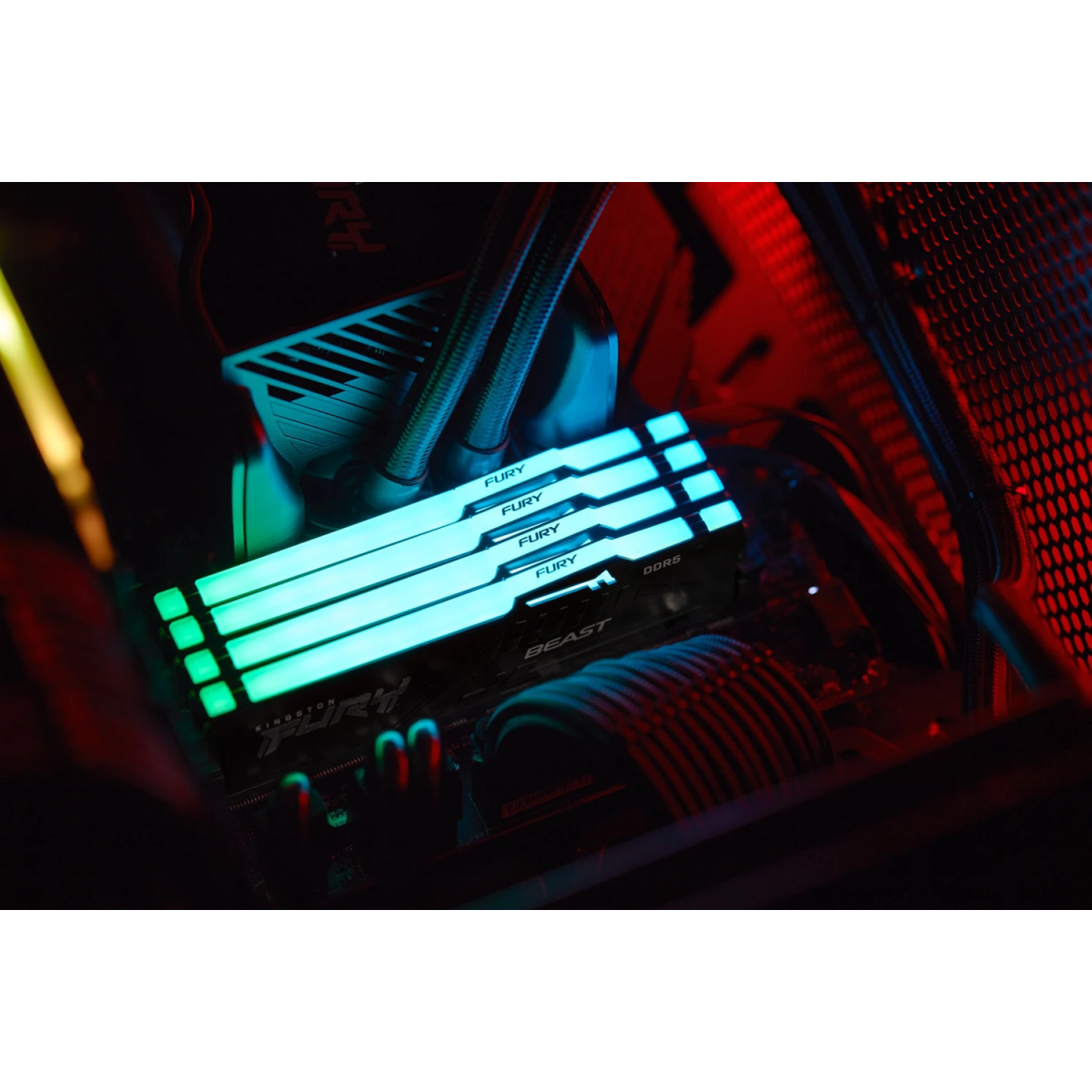 Оперативная память 16GB DDR5 6000MHz Kingston Fury Beast RGB (KF560C36BBEAK2-16) (2x8GB KIT) - фото 6