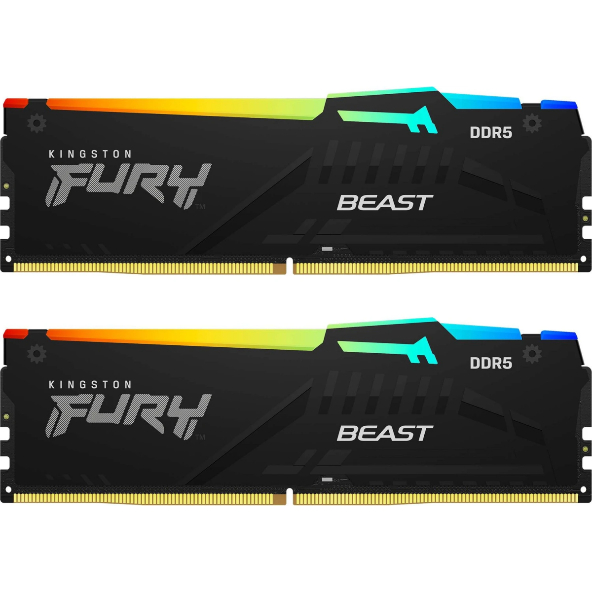 Оперативная память 32GB DDR5 6000MHz Kingston Fury Beast RGB (KF560C36BBE2AK2-32) (2x16GB KIT) - фото 3
