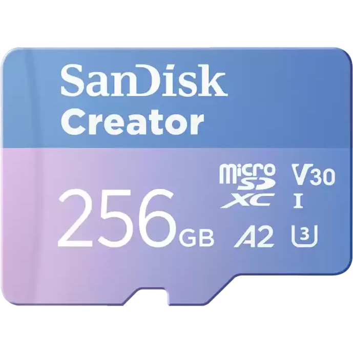 Карта памяти 256GB MicroSD SanDisk Creator + SD адаптер (SDSQXAV-256G-GN6MS) - фото 2