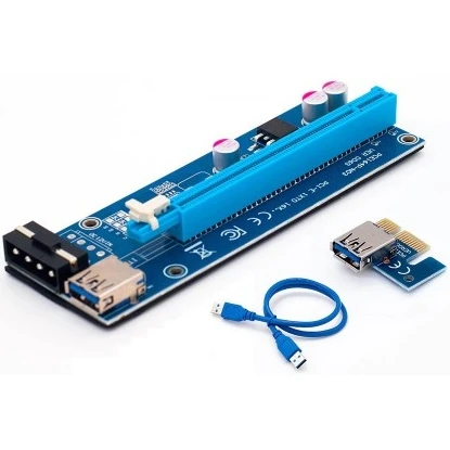 Переходник PCI-E x1 - PCI-E x16 KS-IS KS-346