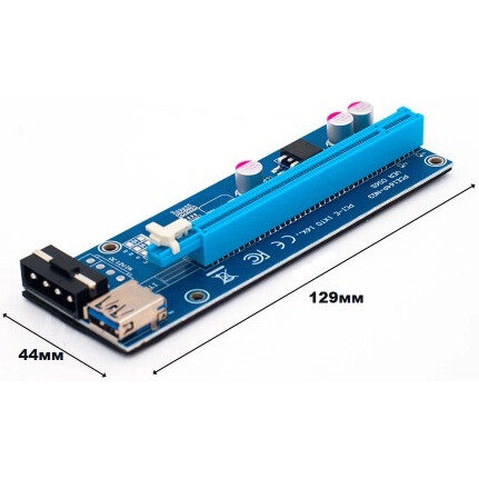 Переходник PCI-E x1 - PCI-E x16 KS-IS KS-346 - фото 6