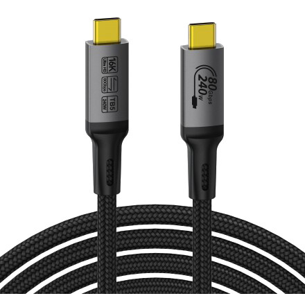Кабель Thunderbolt 5 - Thunderbolt 5, 1.5м, KS-IS KS-944B-1.5