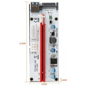 Переходник PCI-E x1 - PCI-E x16 KS-IS KS-347 - фото 8