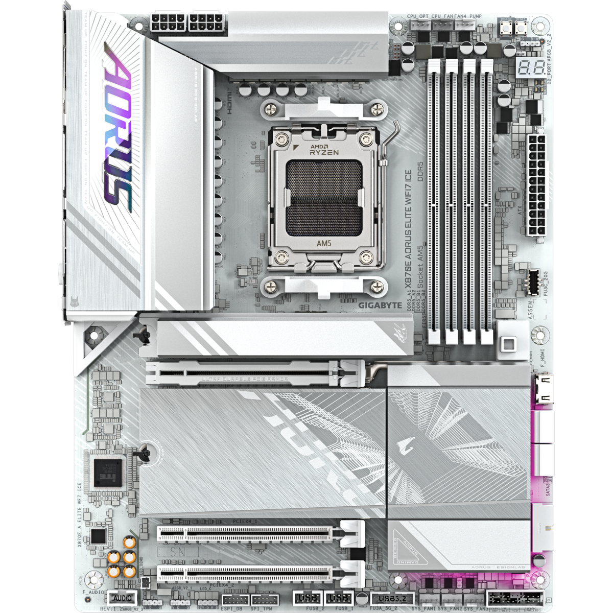 Материнская плата Gigabyte X870E AORUS ELITE WIFI7 ICE (rev. 1.2/1.3)