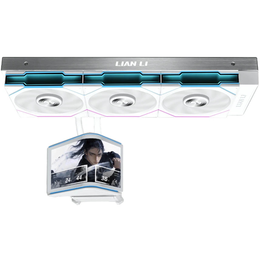 Система жидкостного охлаждения Lian Li HydroShift II OLED Curved 360TL White - G89.GHS2OLDC36TW.R0 - фото 2