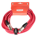 Кабель микрофонный XLR (M) - XLR (F), 10м, FORCE FMC-05 Red (FMC-05/10 RD)