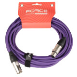 Кабель микрофонный XLR (M) - XLR (F), 10м, FORCE FMC-05 Violet (FMC-05/10 VT)