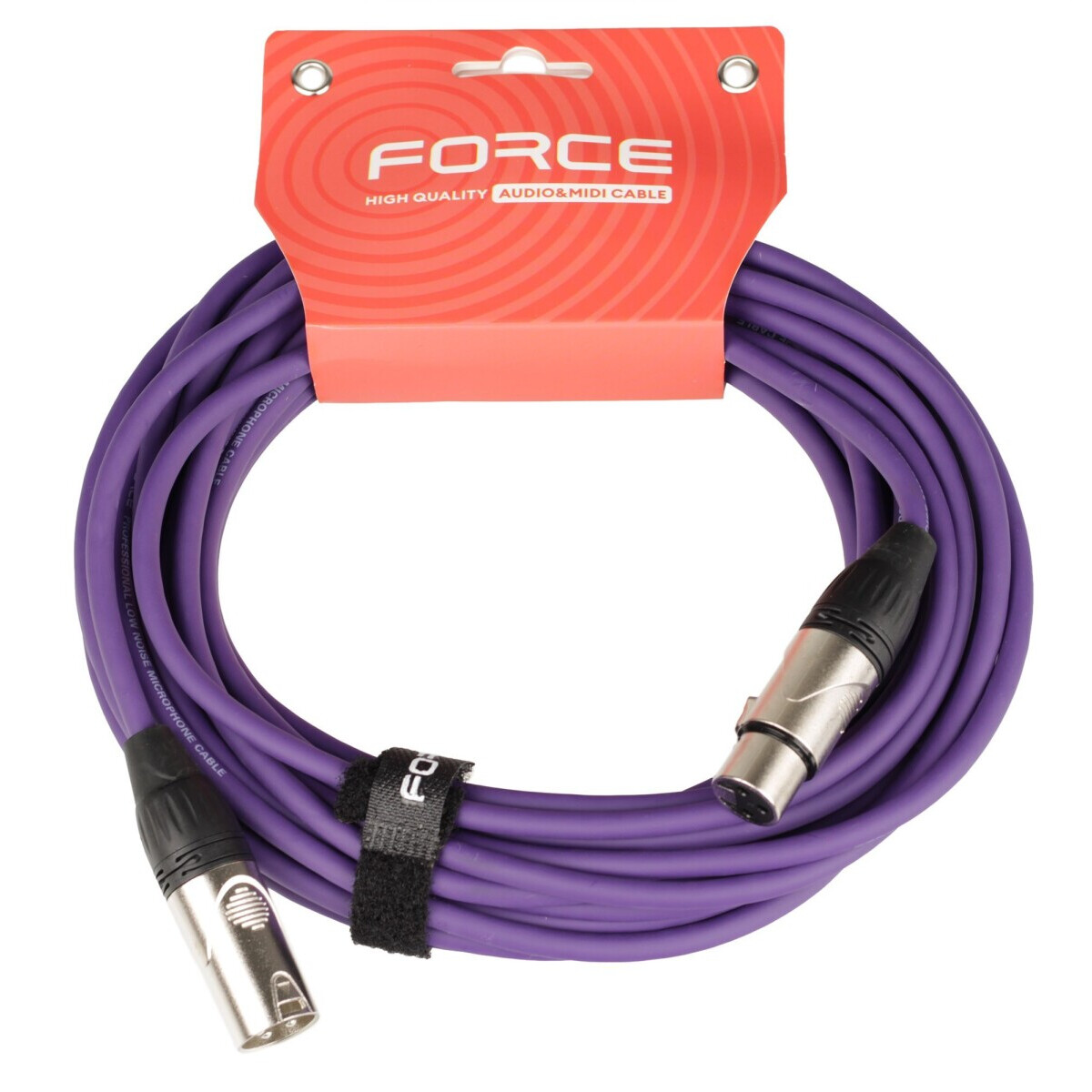 Кабель микрофонный XLR (M) - XLR (F), 10м, FORCE FMC-05 Violet - FMC-05/10 VT