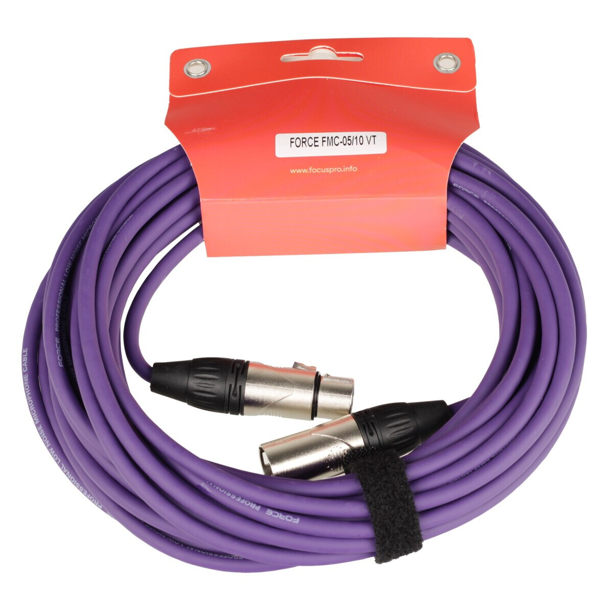 Кабель микрофонный XLR (M) - XLR (F), 10м, FORCE FMC-05 Violet - FMC-05/10 VT - фото 2