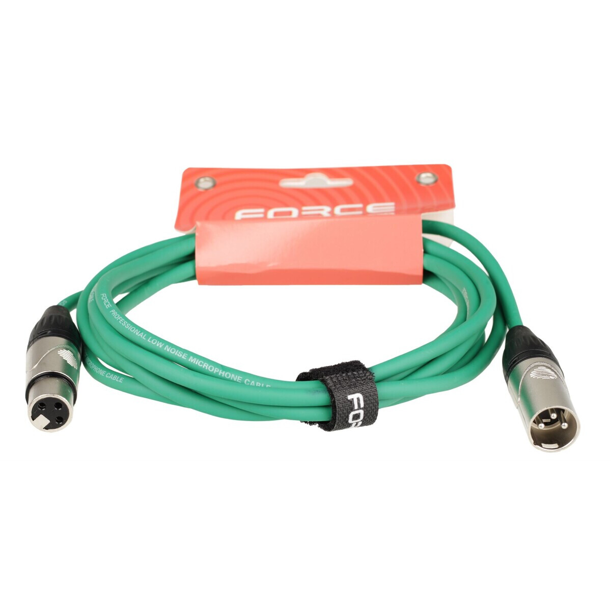 Кабель микрофонный XLR (M) - XLR (F), 3м, FORCE FMC-05 Green - FMC-05/3 GR - фото 3