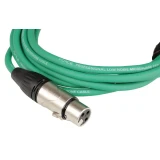 Кабель микрофонный XLR (M) - XLR (F), 3м, FORCE FMC-05 Green (FMC-05/3 GR)