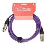 Кабель микрофонный XLR (M) - XLR (F), 3м, FORCE FMC-05 Violet (FMC-05/3 VT)