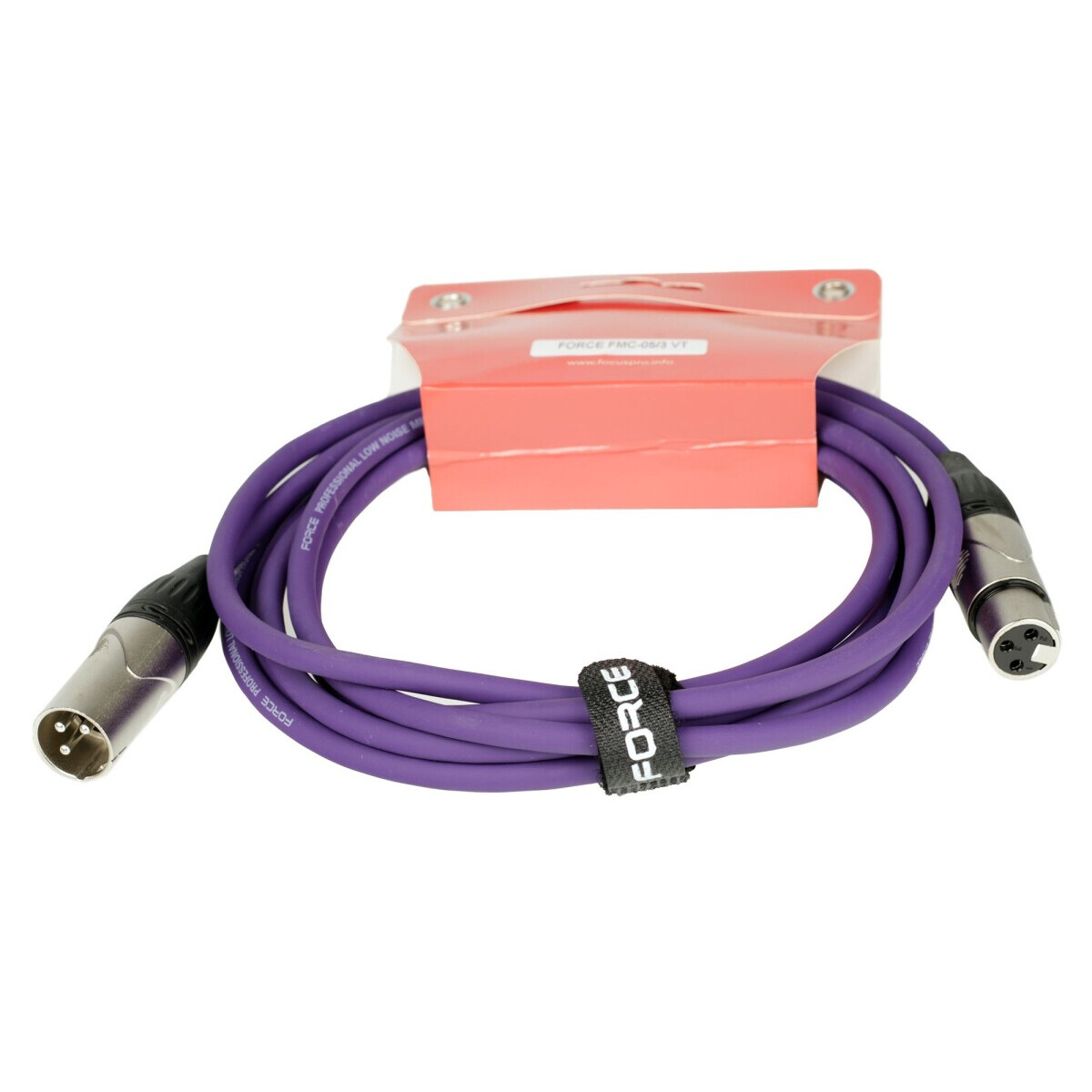 Кабель микрофонный XLR (M) - XLR (F), 3м, FORCE FMC-05 Violet - FMC-05/3 VT - фото 3