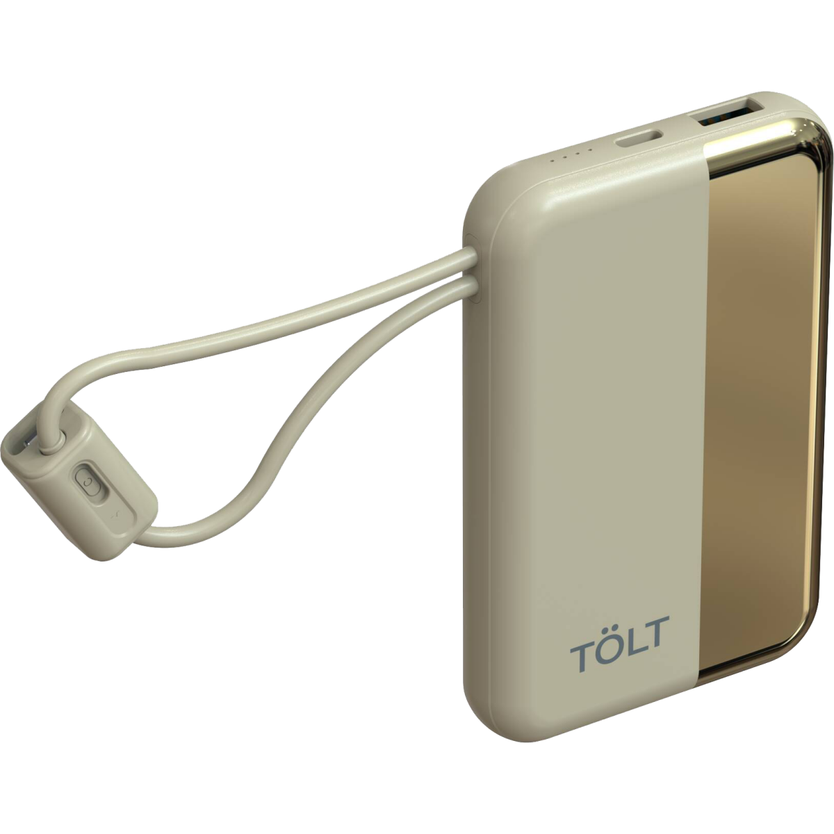 Внешний аккумулятор TOLT KC16 Beige - фото 4