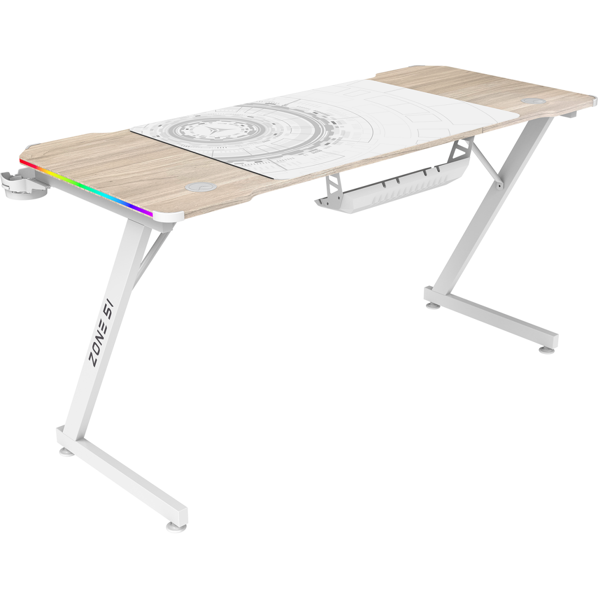 Игровой стол ZONE 51 TRINE 140 RGB Wood/White - Z51-T4R-WD - фото 5