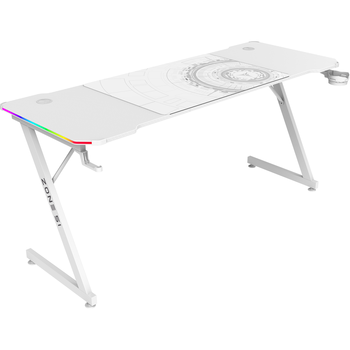 Игровой стол ZONE 51 TRINE 160 RGB White - Z51-T6R-WH