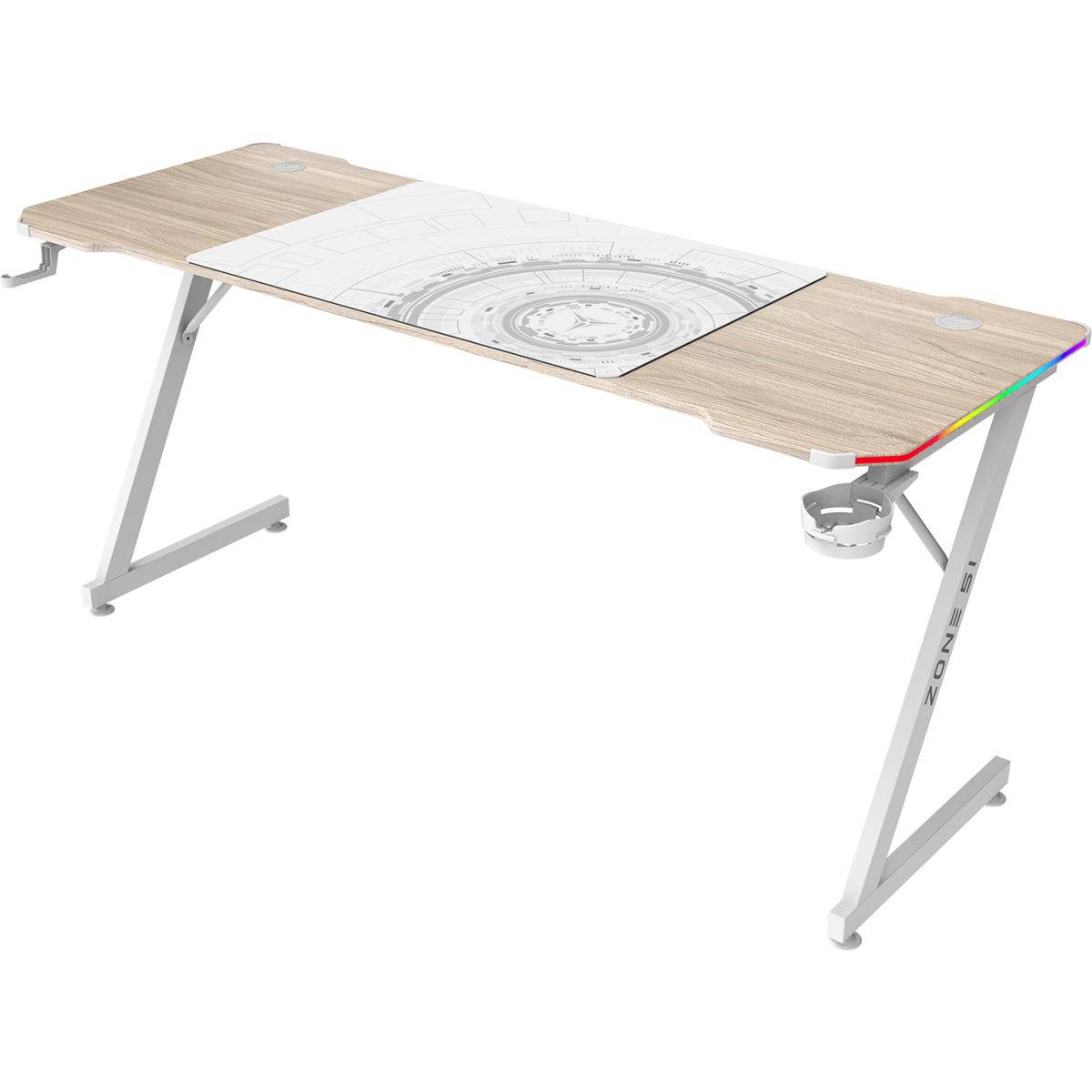Игровой стол ZONE 51 TRINE 160 RGB Wood/White - Z51-T6R-WD - фото 3
