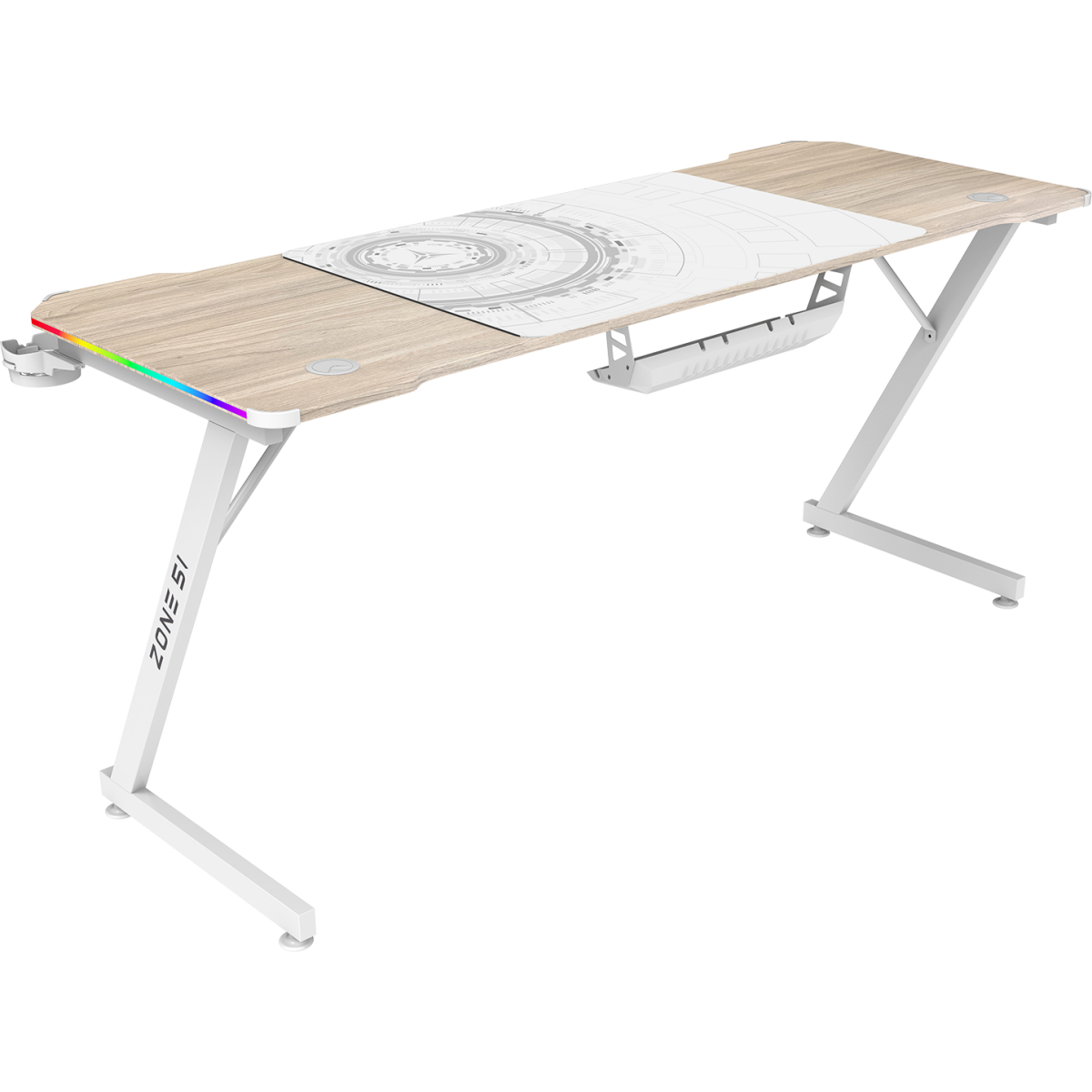 Игровой стол ZONE 51 TRINE 160 RGB Wood/White - Z51-T6R-WD - фото 5