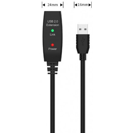 Кабель удлинительный USB A (M) - USB A (F), 10м, KS-IS KS-866-10 - фото 2