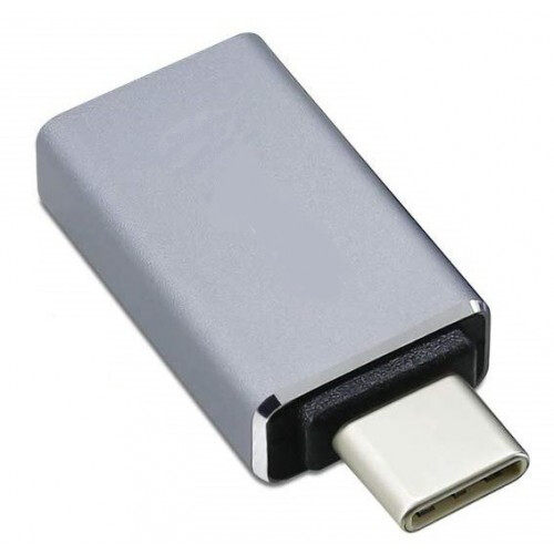 Переходник USB A (F) - USB Type-C (M), KS-IS KS-296 Grey