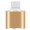 Переходник USB A (F) - USB Type-C (M), KS-IS KS-388 Gold