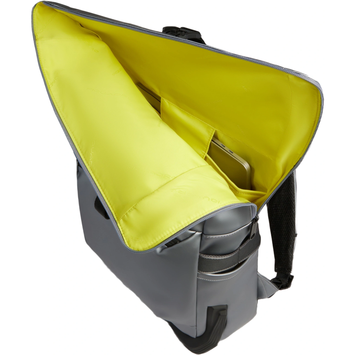 Рюкзак для ноутбука Piquadro Water Resistant Roll Top Bike Silver/Black (CA6291C2OWS/MGR) - фото 7