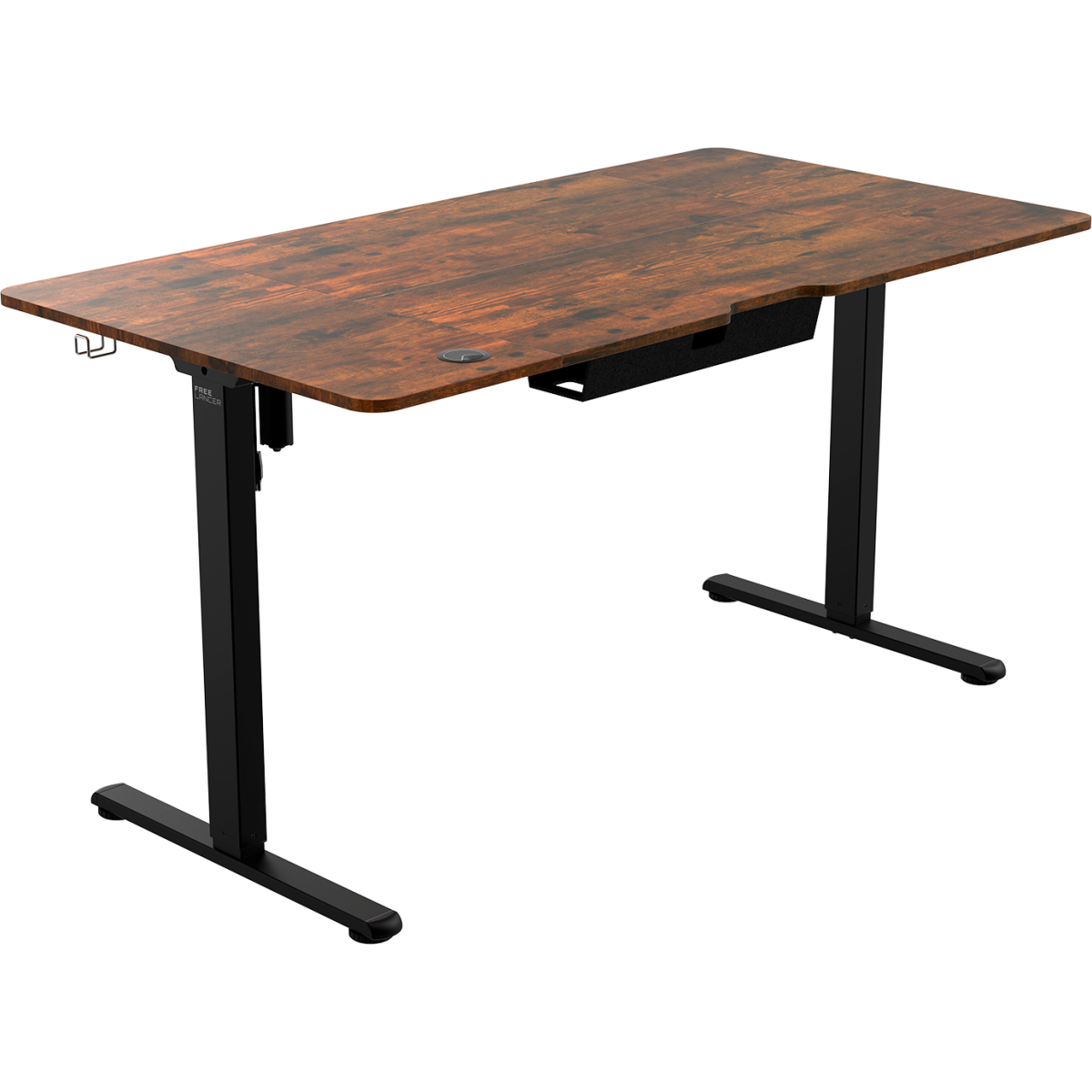 Компьютерный стол ZONE 51 e-Freeflow 140x75 Dark Wood - Z51-FLD-FFL-DW4 - фото 4