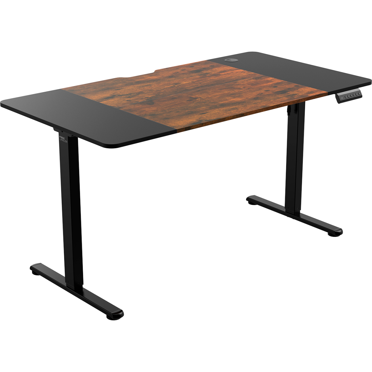Компьютерный стол ZONE 51 e-Freeflow 140x75 Dark Wood Black - Z51-FLD-FFL-DWBK4