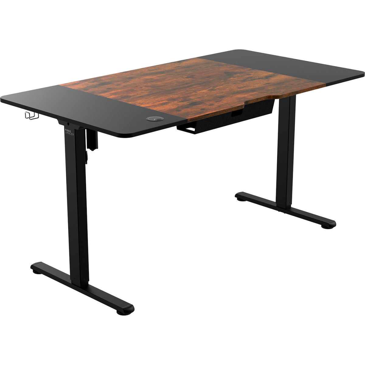 Компьютерный стол ZONE 51 e-Freeflow 140x75 Dark Wood Black - Z51-FLD-FFL-DWBK4 - фото 4