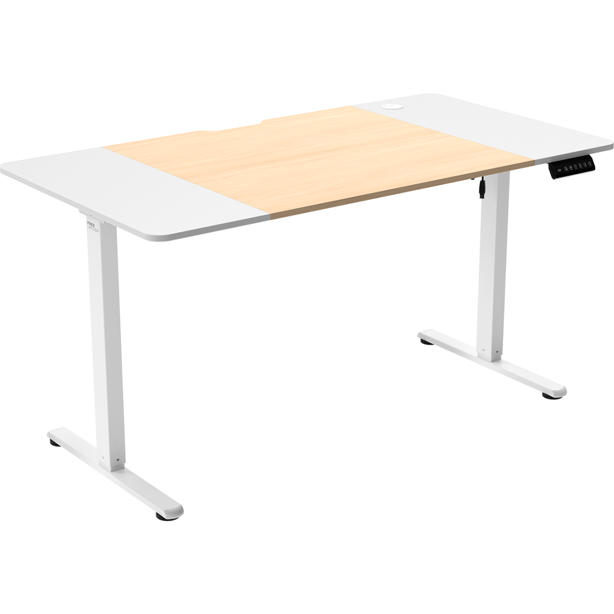 Компьютерный стол ZONE 51 e-Freeflow 140x75 Light Wood White - Z51-FLD-FFL-LWWH4