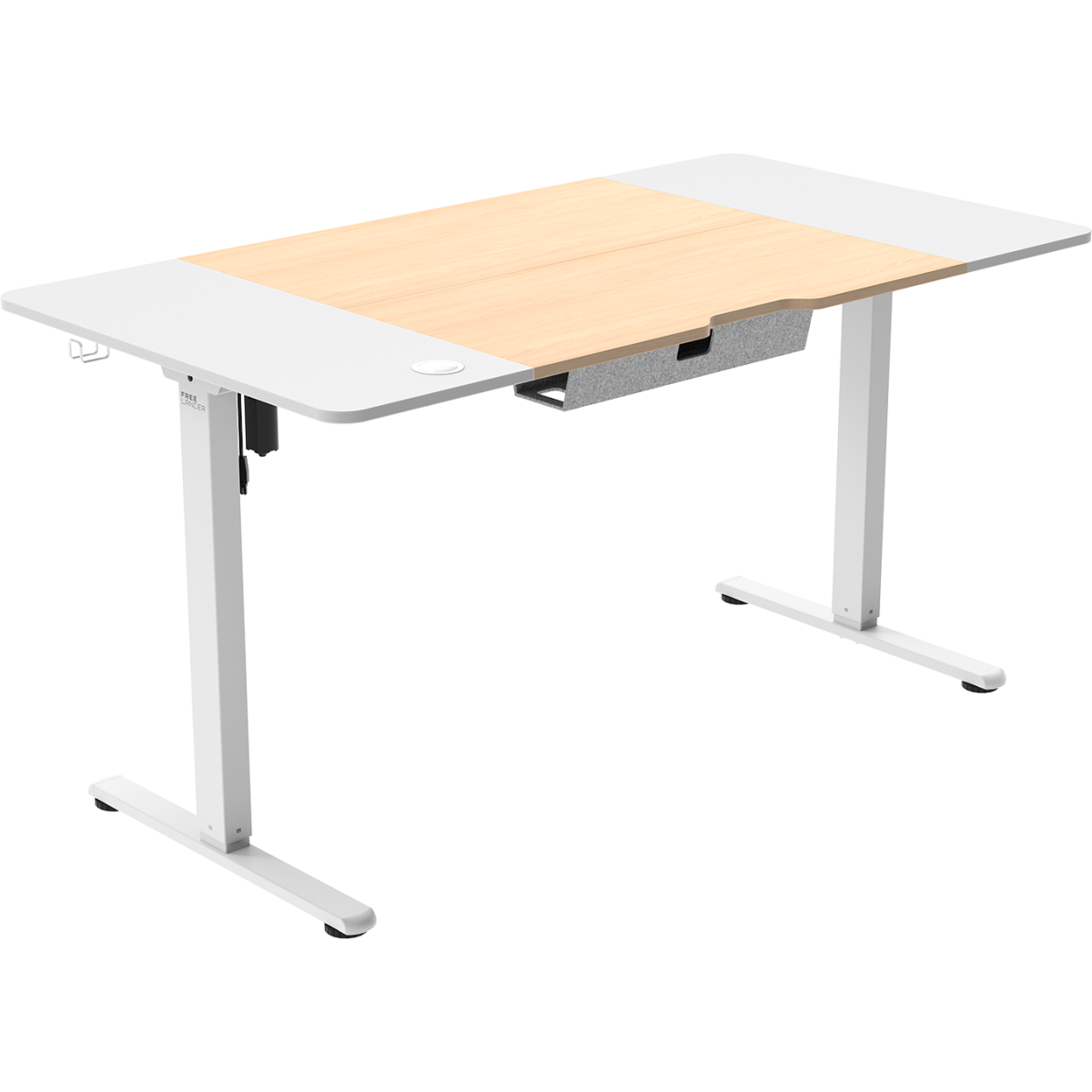 Компьютерный стол ZONE 51 e-Freeflow 140x75 Light Wood White - Z51-FLD-FFL-LWWH4 - фото 4