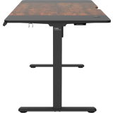 Компьютерный стол ZONE 51 e-Freeflow 160x75 Dark Wood Black (Z51-FLD-FFL-DWBK6)