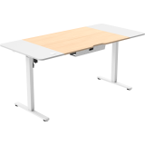 Компьютерный стол ZONE 51 e-Freeflow 160x75 Light Wood White (Z51-FLD-FFL-LWWH6)