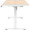 Компьютерный стол ZONE 51 e-Freeflow 160x75 Light Wood White - Z51-FLD-FFL-LWWH6 - фото 5