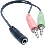 Разветвитель 3.5 Jack (F) - 2x 3.5 Jack (M), 0.22м, KS-IS KS-828