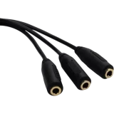 Разветвитель 3.5 Jack (M) - 3x 3.5 Jack (F), 0.22м, KS-IS KS-828A