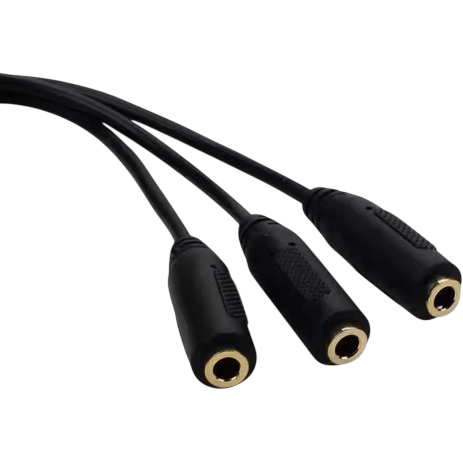 Разветвитель 3.5 Jack (M) - 3x 3.5 Jack (F), 0.22м, KS-IS KS-828A - фото 3