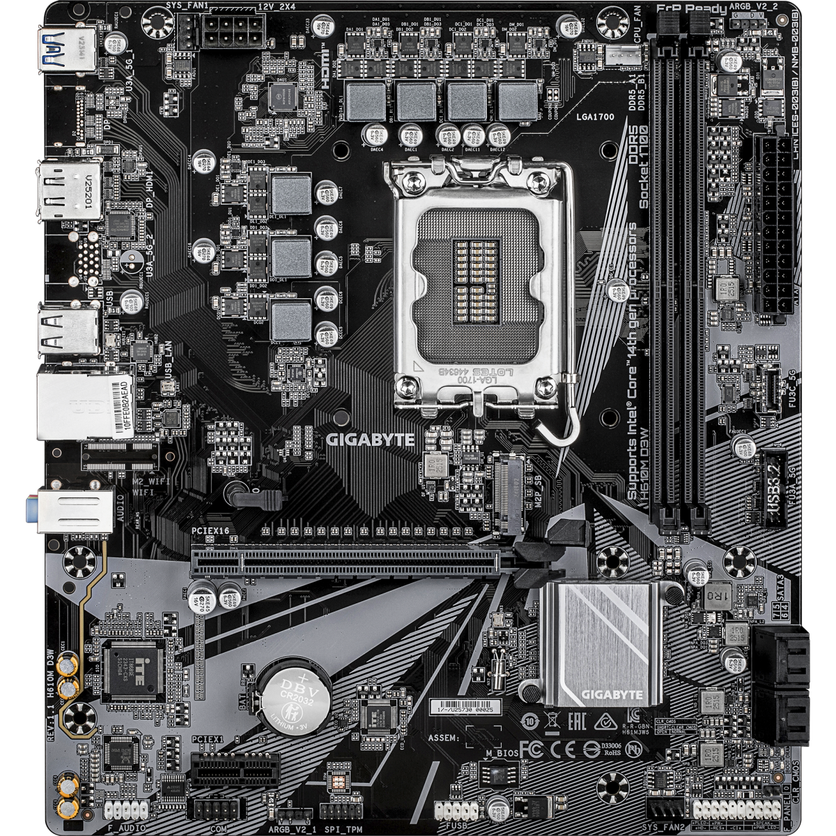 Материнская плата Gigabyte H610M D3W