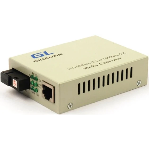 ..... Медиаконвертер GIGALINK/NIKOMAX GL-MC-UTPF-SC1F-18SM-1550-N, Б/У