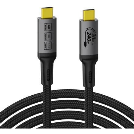 Кабель USB Type-C - USB Type-C, 2м, KS-IS KS-563