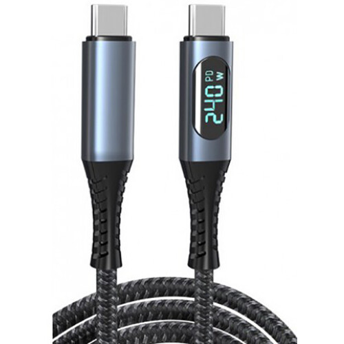 Кабель USB Type-C - USB Type-C, 1м, KS-IS KS-715B-1