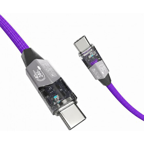 Кабель USB Type-C - USB Type-C, 1.2м, KS-IS KS-958BP-1.2