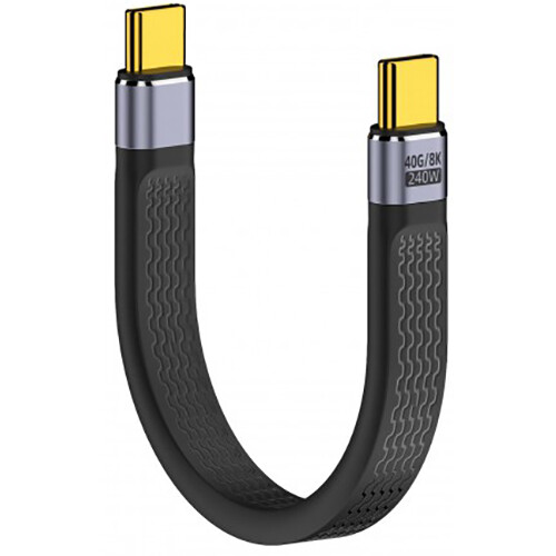 Кабель USB Type-C - USB Type-C, 0.12м, KS-IS KS-564FB-12