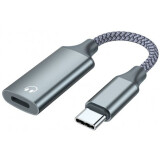 Переходник USB Type-C (M) - Lightning (F), KS-IS KS-838Gr-A