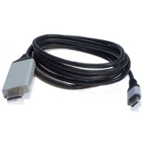 Кабель USB Type-C - HDMI, 2м, KS-IS KS-375