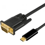 Кабель USB Type-C - VGA, 1.8м, KS-IS KS-415