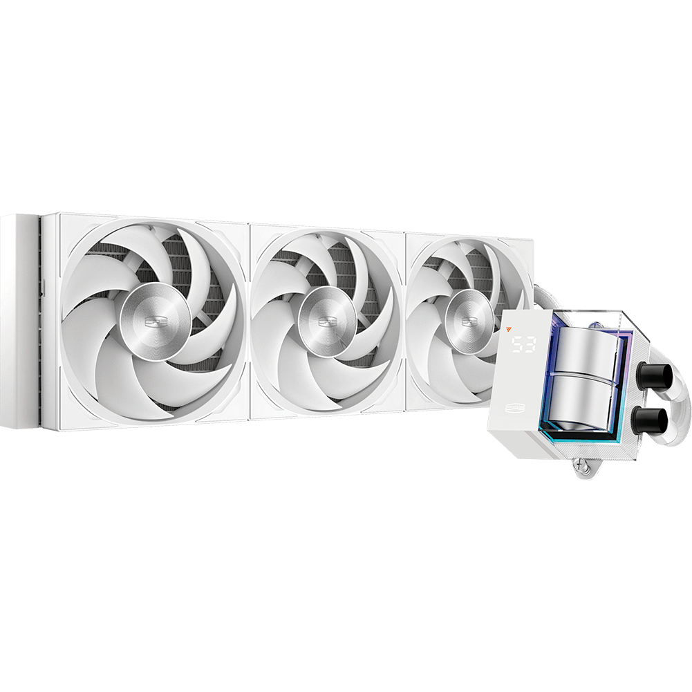 Система жидкостного охлаждения PCcooler DS360 Pro Digital White - D7-S360WBKN-GL - фото 2