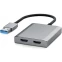 Переходник USB A (M) - 2x HDMI (F), KS-IS KS-821