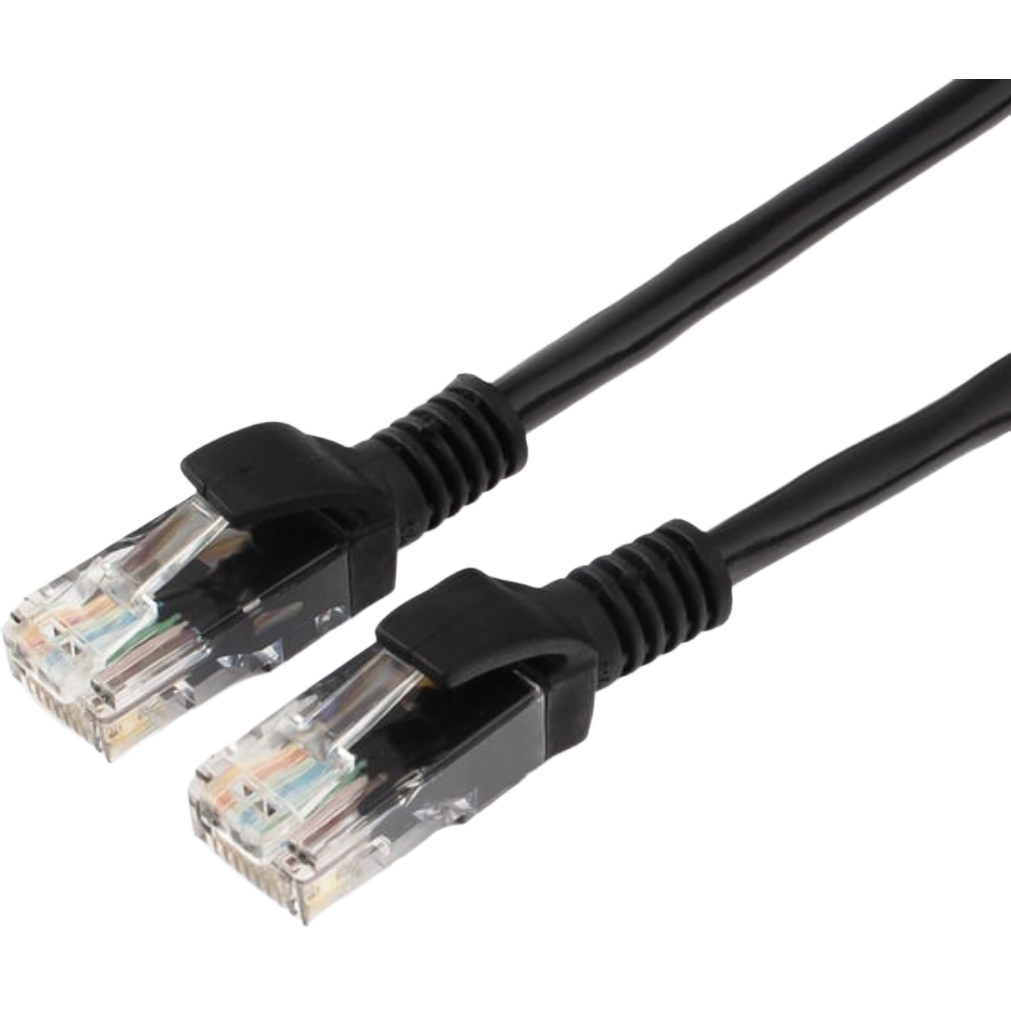 Патч-корд ExeGate UTP-RJ45-RJ45-5e-CU-10M-BK, 10м - EX300502RUS